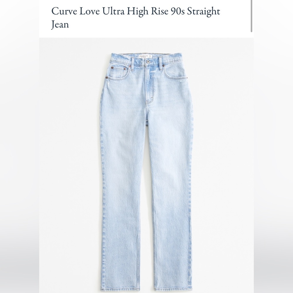 Abercrombie Curve Love Ultra High Rise 90s Straight Jean 24S
